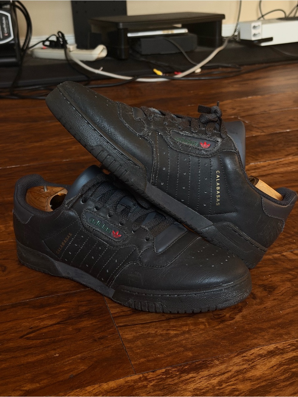 Adidas Yeezy Powerphase Calabasas Black Shoes Mens Size Black Size 10